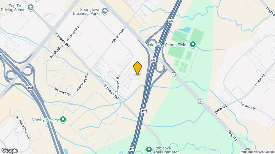 Spacious 3-Bedroom Detached Home with Garage & Parking in Brampton Map and Location Details