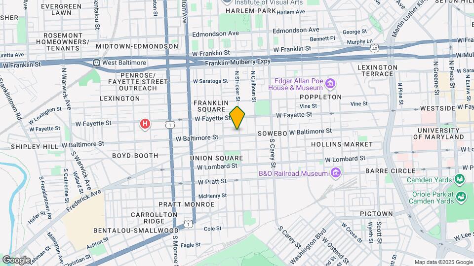 1502 W Baltimore St Map and Location Details