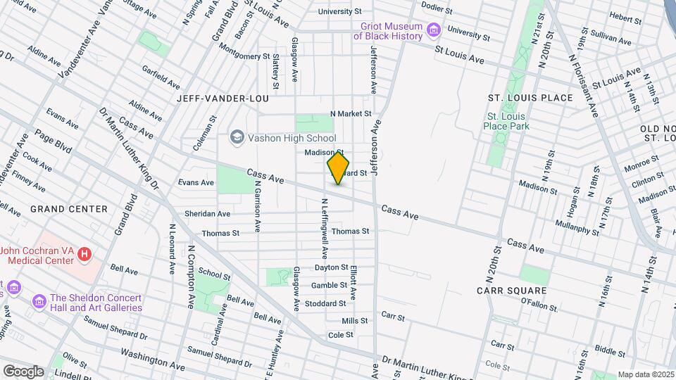 2725 Cass Avenue Map and Location Details
