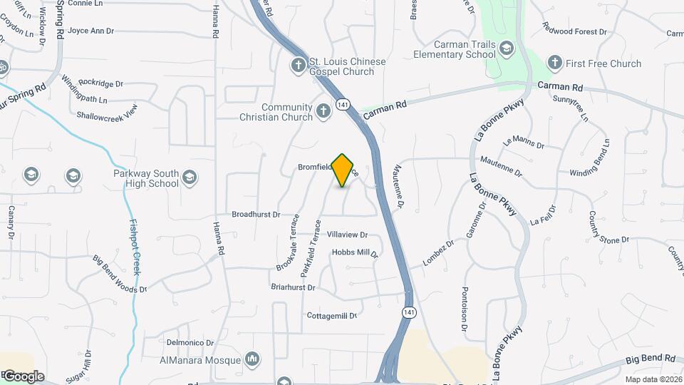 809 Delhurst Dr Map and Location Details