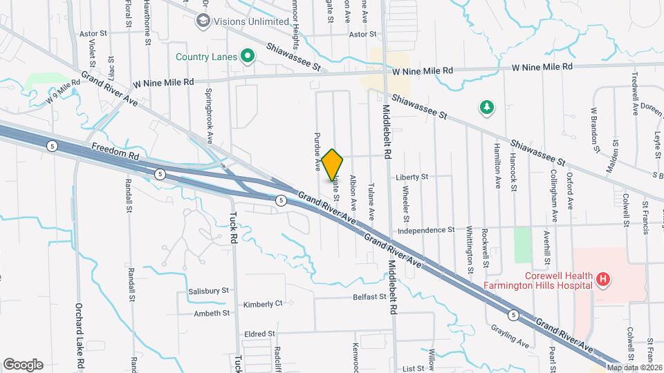 21631 Colgate St Map and Location Details