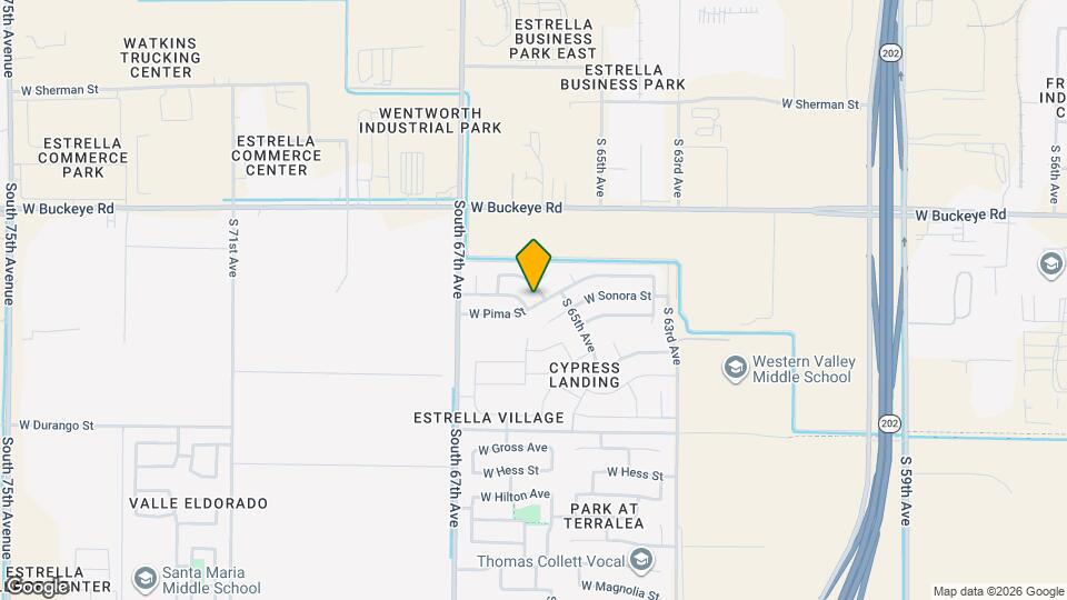6528 W Pima St Mapa y Detalles de la Ubicación