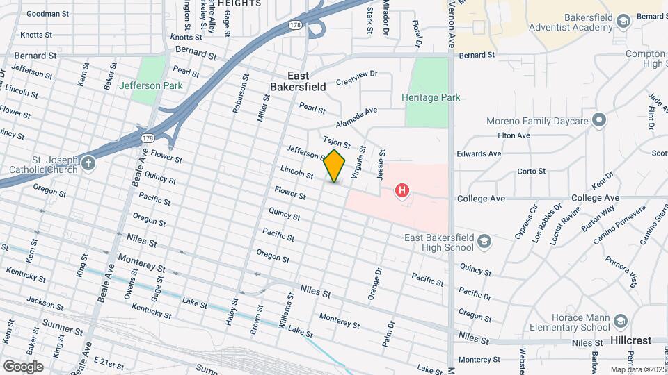 1611 Lincoln St Map and Location Details
