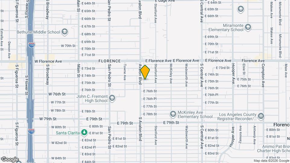 611 E 75th St Map and Location Details