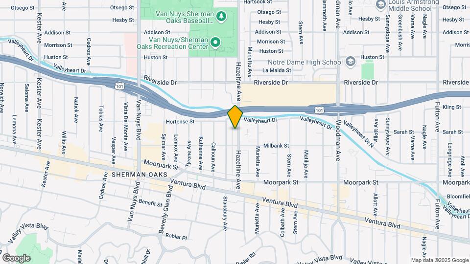 4535 Hazeltine Ave Map and Location Details