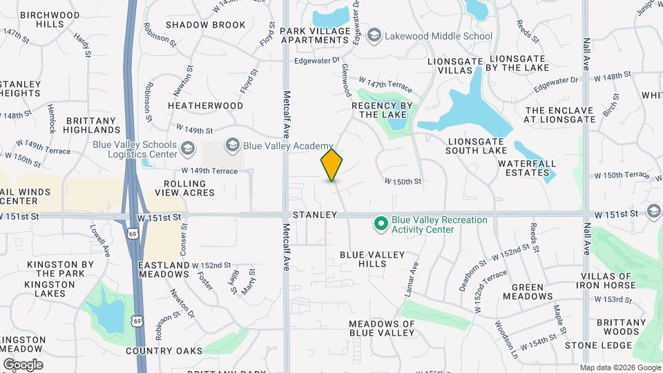 6702 W 150th St Map and Location Details
