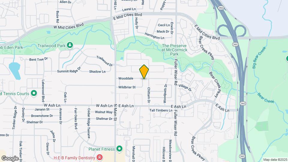1708 Woodhollow Dr Map and Location Details