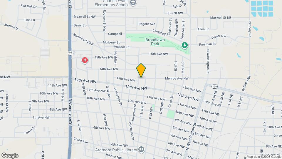 1222 Hargrove St Map and Location Details