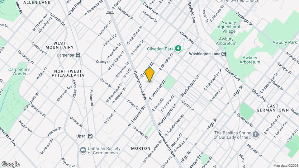 46 E Cliveden St Mapa y Detalles de la Ubicación