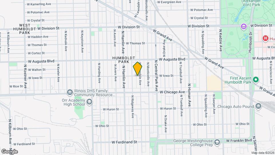 856 N Lawndale Ave Map and Location Details