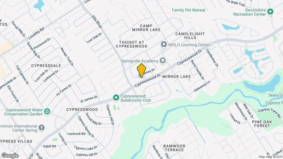3510 Cypresswood Dr Map and Location Details
