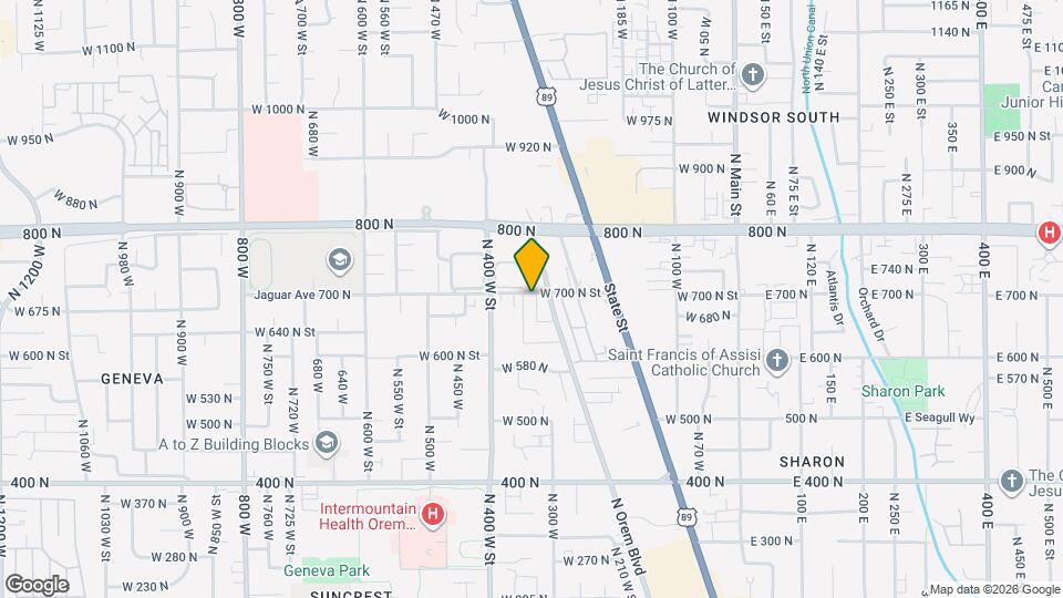 689 N 340 W St Map and Location Details
