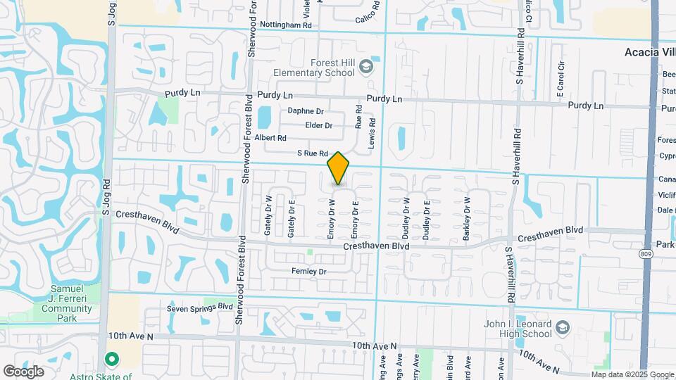 2580 Emory Dr W Map and Location Details