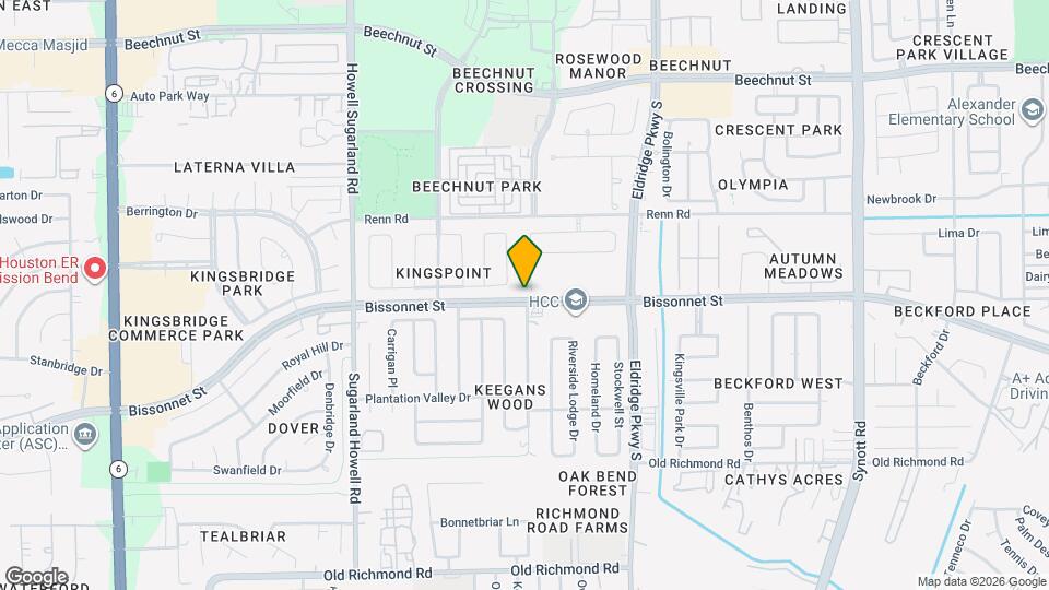 8946 Westfield Glen Ct Mapa y Detalles de la Ubicación