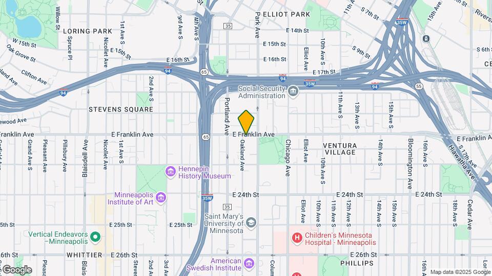 623-627 E Franklin Ave Map and Location Details