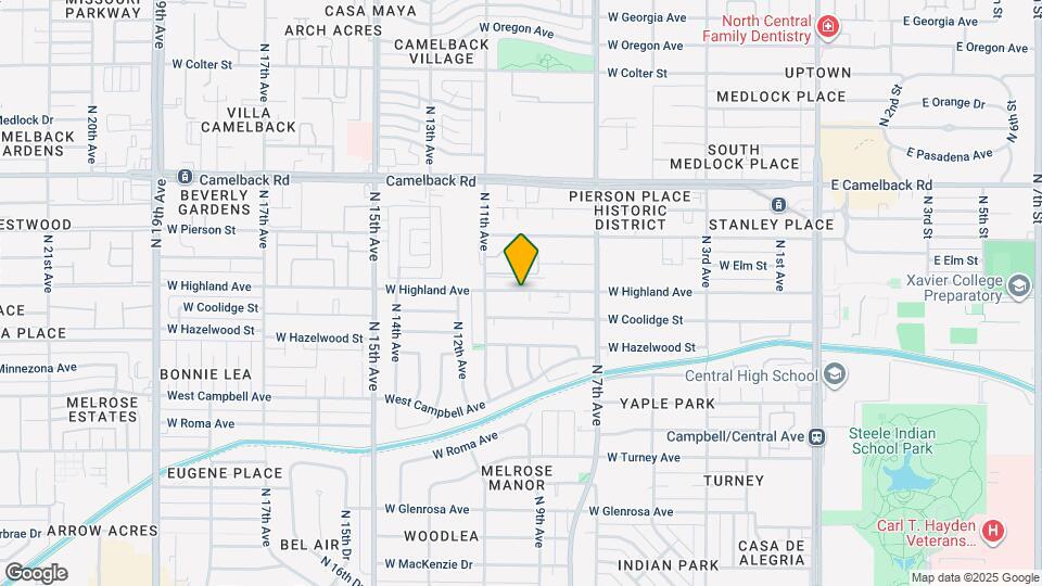 913 W Highland Ave Map and Location Details