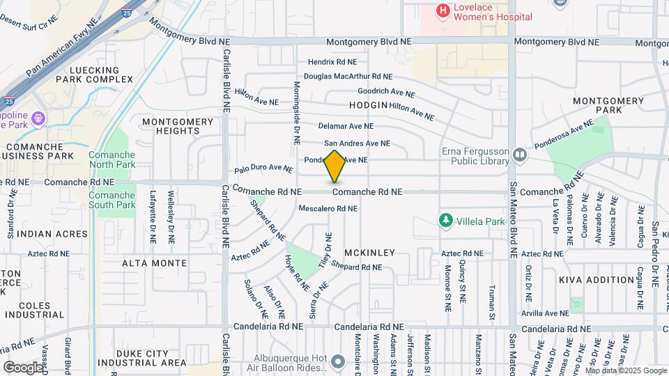 4109 Comanche Rd NE Map and Location Details