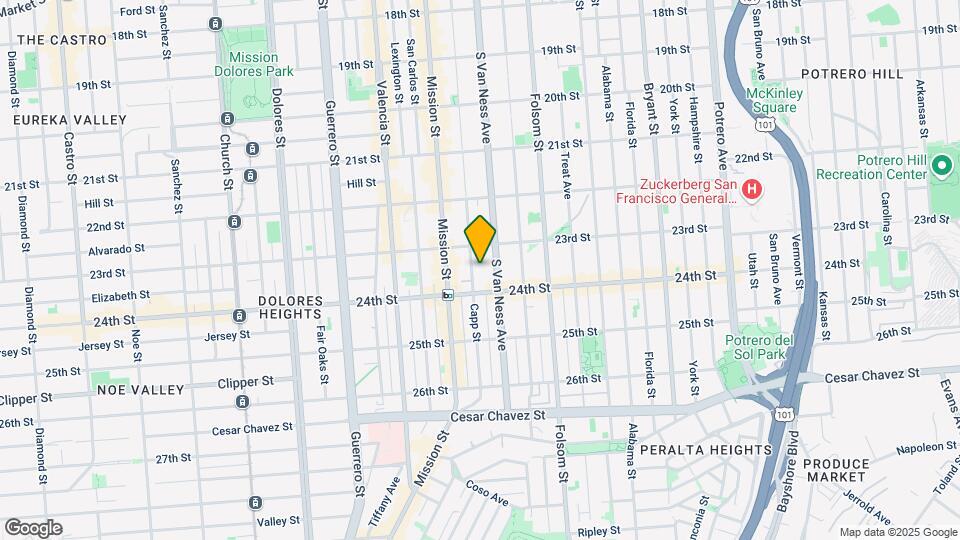 849 Capp St Map and Location Details