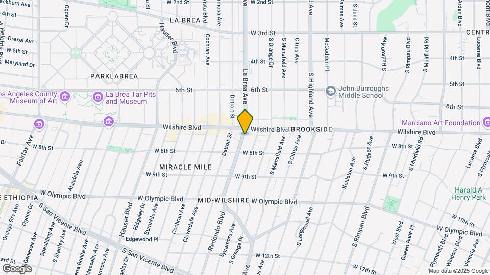 Wilshire La Brea Mapa y Detalles de la Ubicación