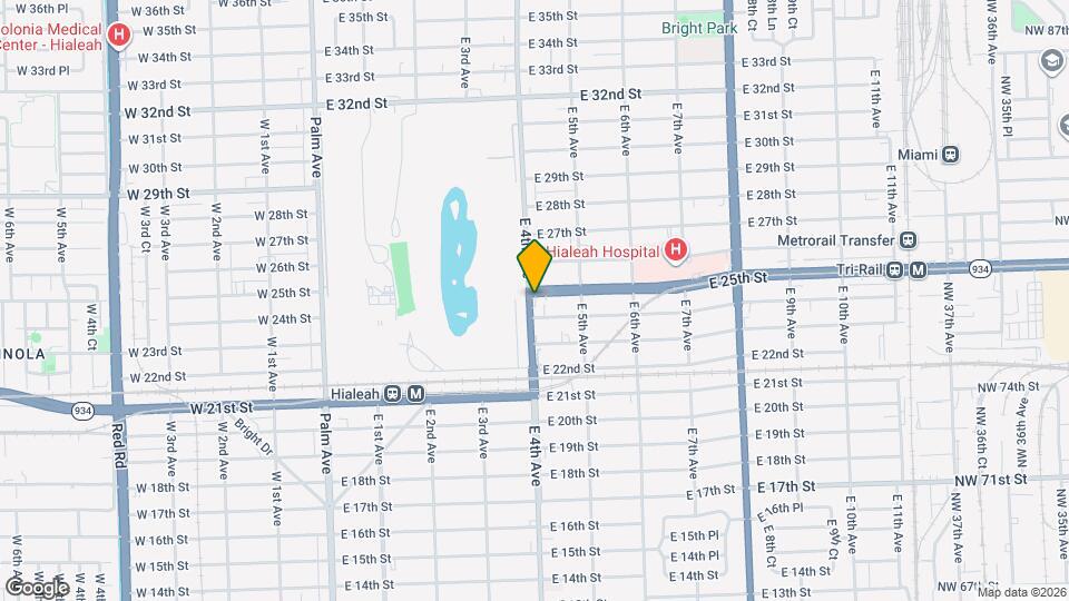 400 E 25th St Map and Location Details