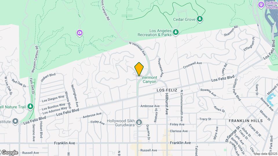 2400 Glendower Ave Map and Location Details