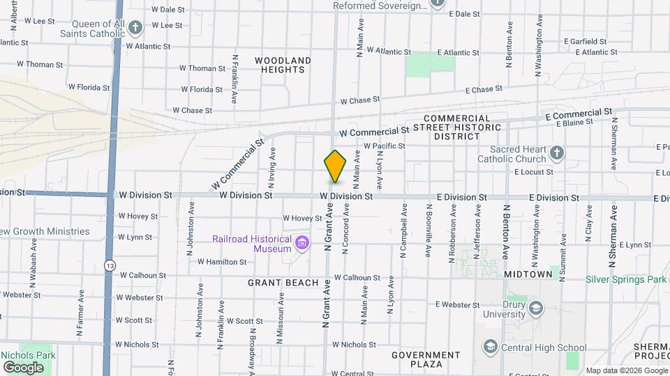 1510 N Grant Ave Map and Location Details