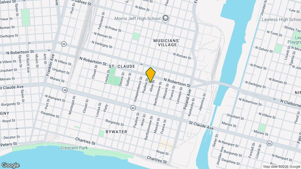 1402 Alvar St Map and Location Details