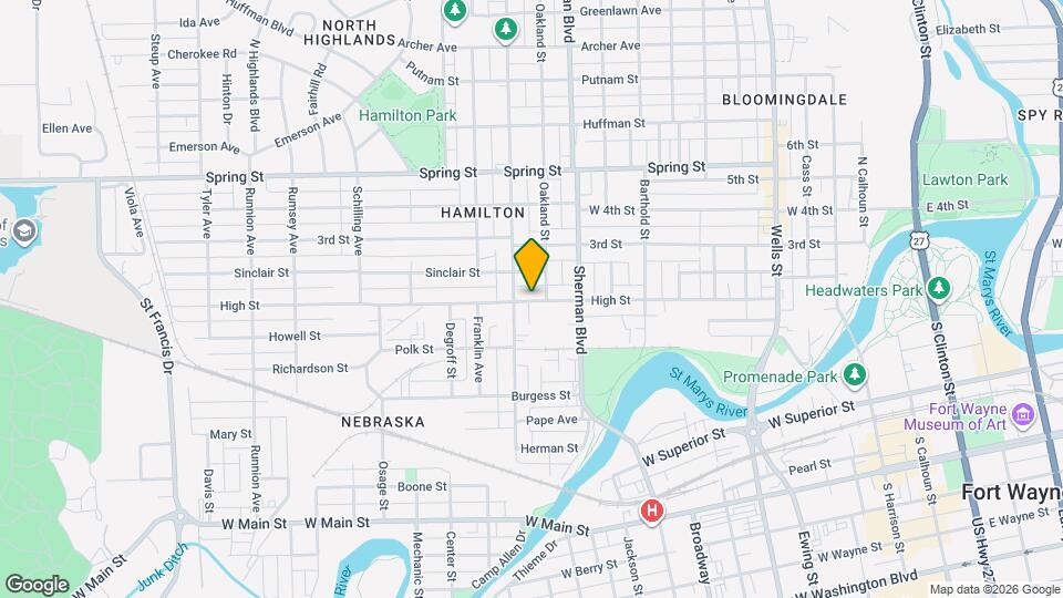 1012 High St Mapa y Detalles de la Ubicación