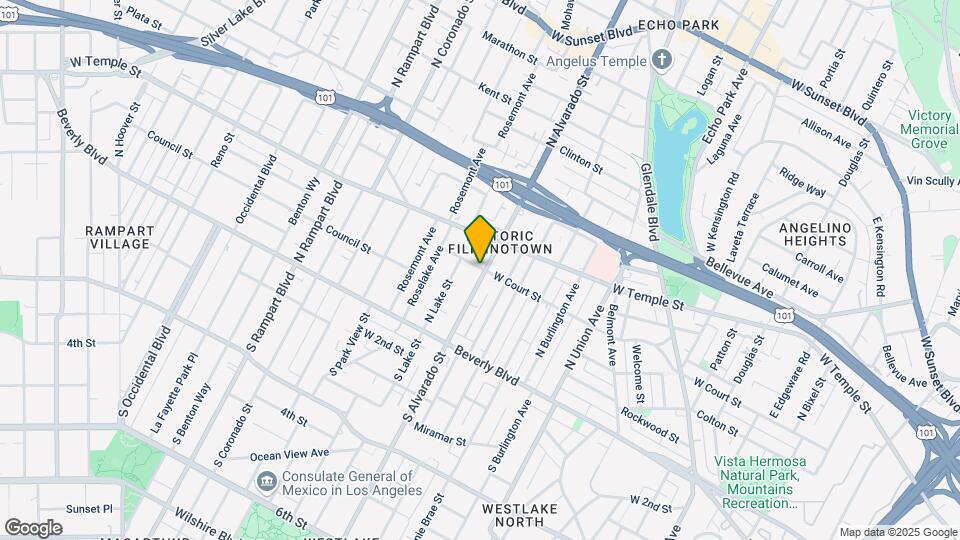 317 N Alvarado St Map and Location Details