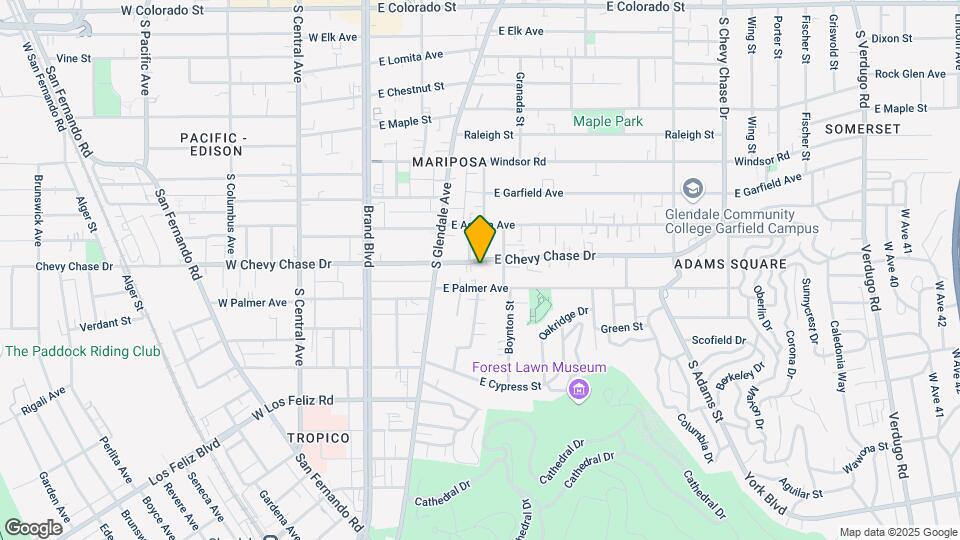 422 E Chevy Chase Dr Mapa y Detalles de la Ubicación
