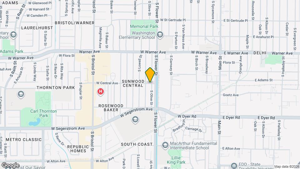 2502 S Olive St Map and Location Details