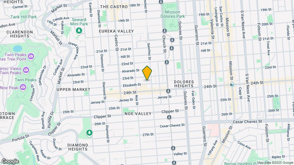 Noe Valley Apartments Map and Location Details