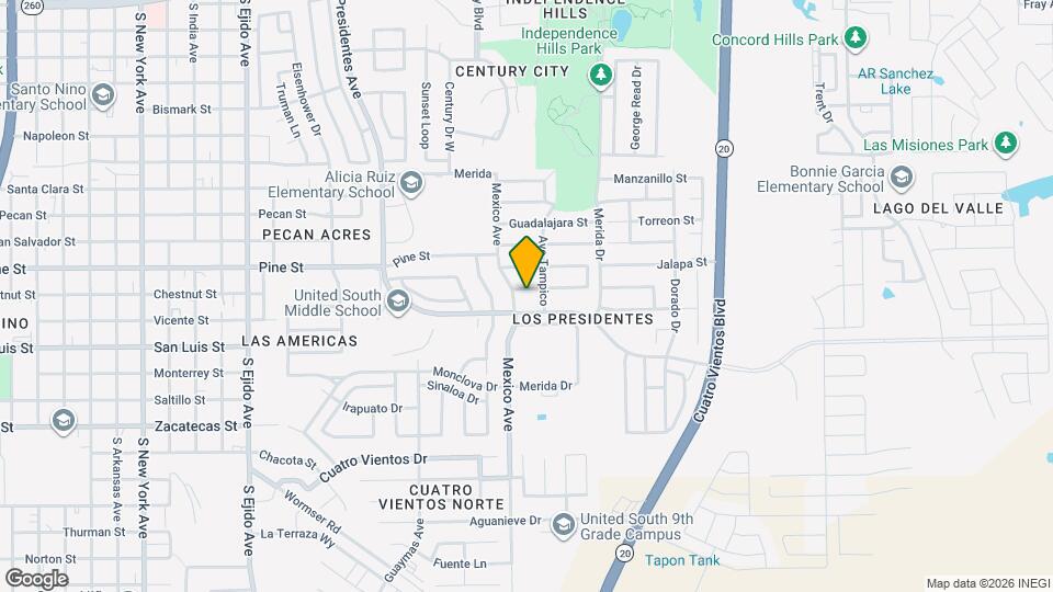 3905 Cll Tuxpan Map and Location Details