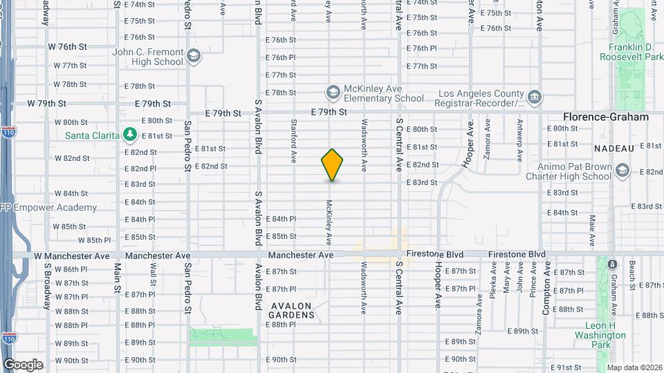 800 E 83rd St Map and Location Details