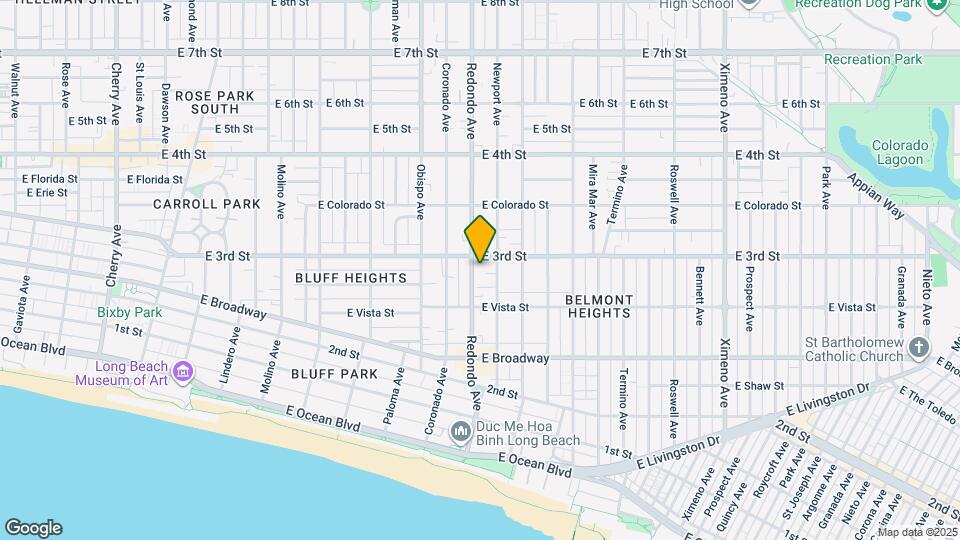 282 Redondo Ave Map and Location Details