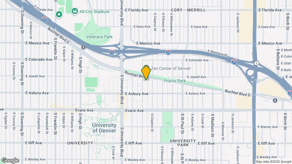 1922 S Columbine St Map and Location Details