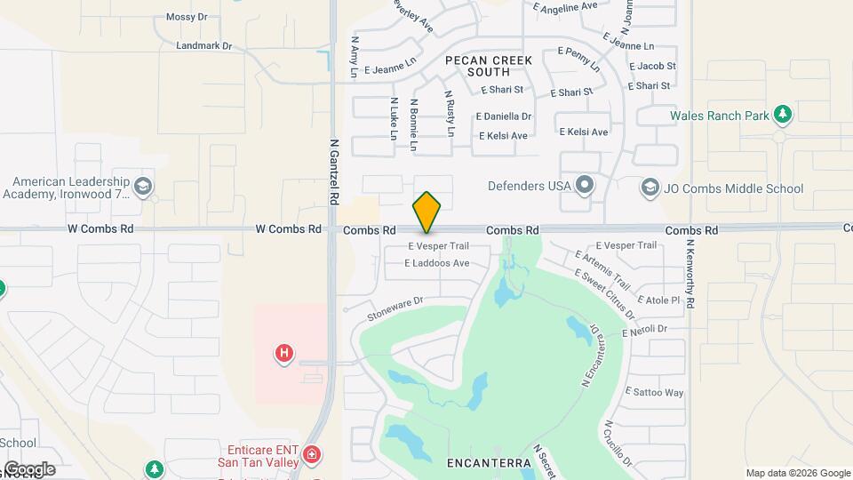 594 E Vesper Trail Map and Location Details