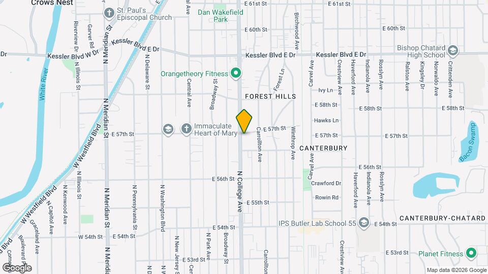 5695 N College Ave Mapa y Detalles de la Ubicación