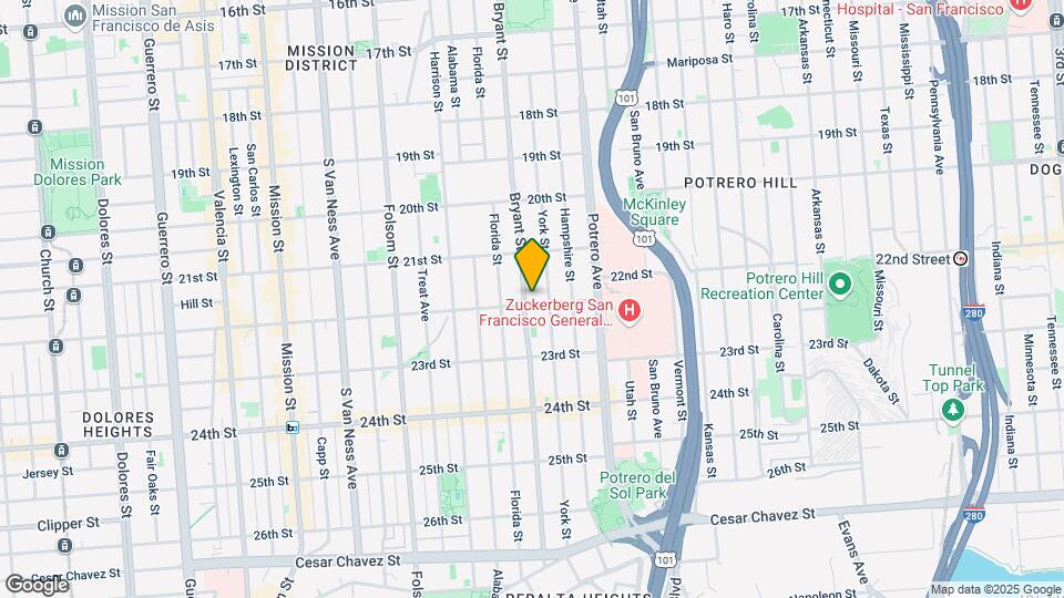 2395 Bryant St Mapa y Detalles de la Ubicación