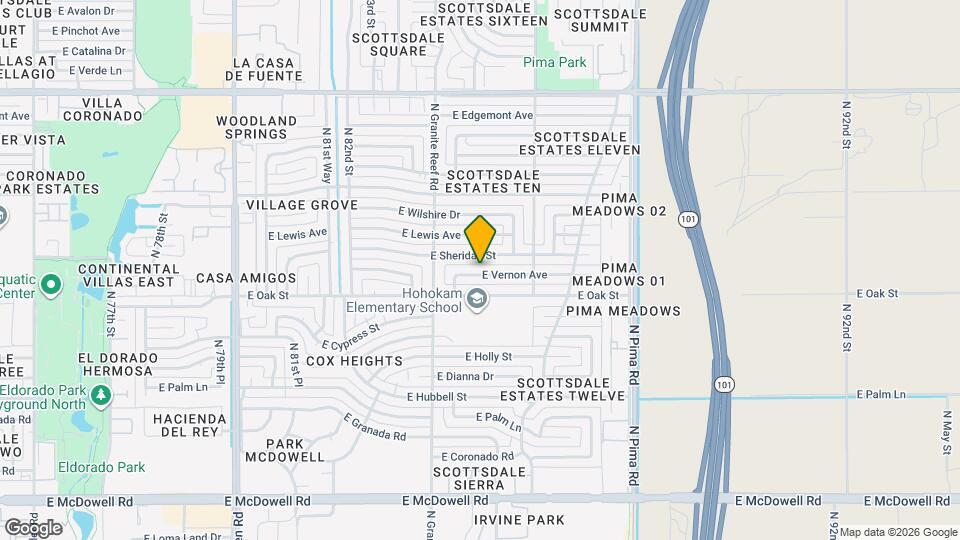 8444 E Vernon Ave Map and Location Details