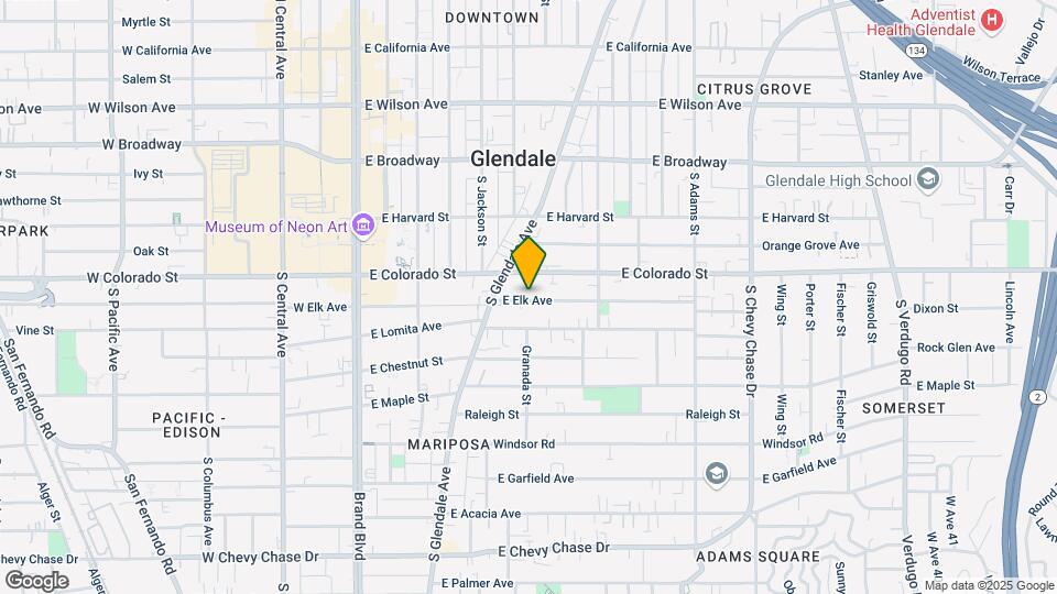 601 E Elk Ave Map and Location Details