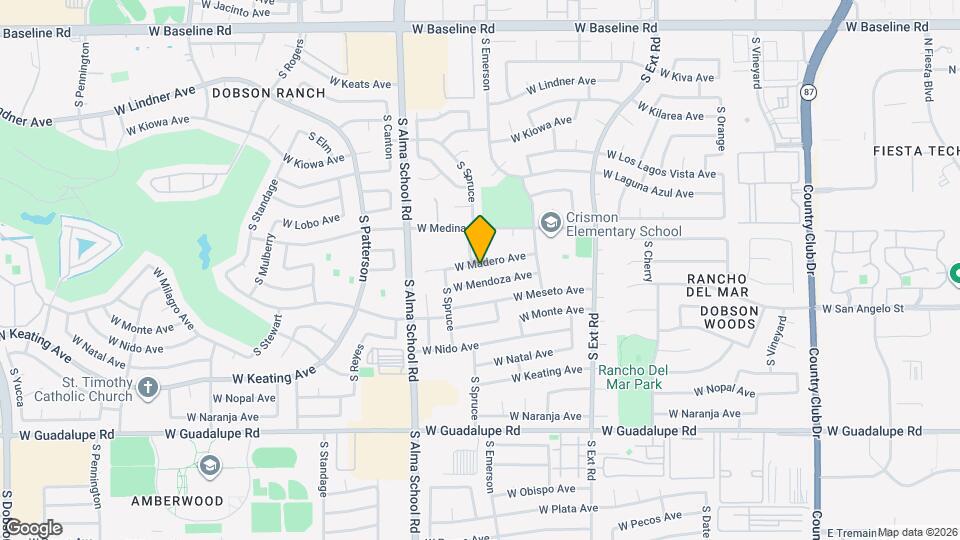 1033 W Madero Ave Map and Location Details