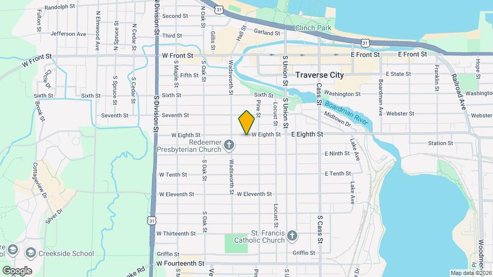 321 W Eighth St, Unit upper Mapa y Detalles de la Ubicación