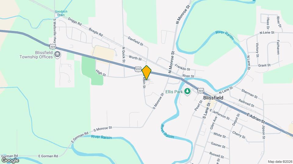 109 S Main St Map and Location Details