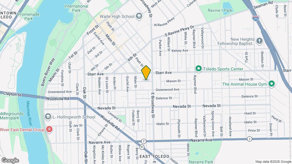 902 Mason St Map and Location Details