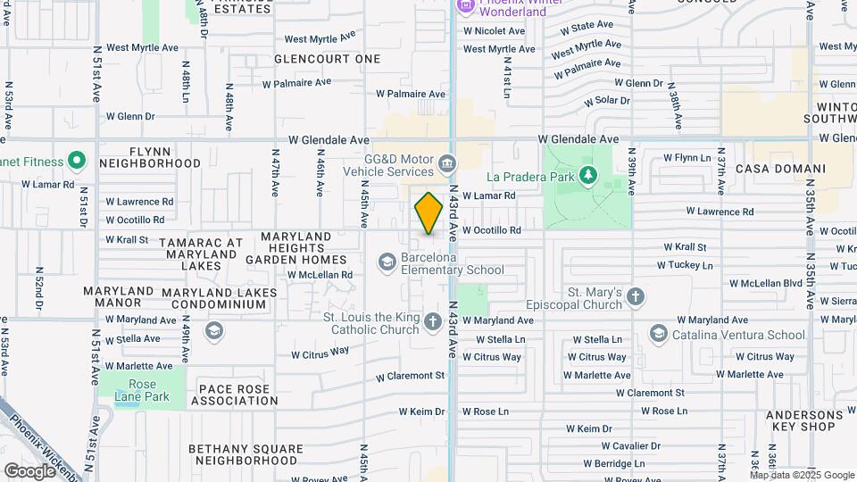 4337 W Ocotillo Rd Map and Location Details