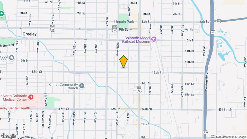 915 13th St, Unit D Map and Location Details