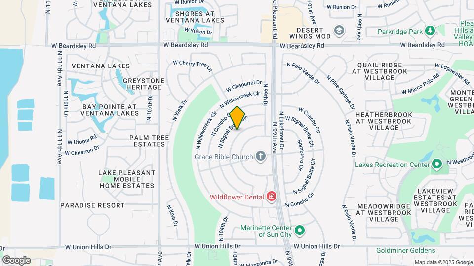 19802 N Ponderosa Cir Map and Location Details