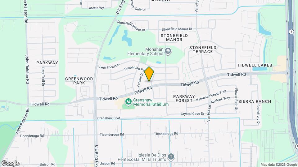 8707 Sherrywood Dr Map and Location Details