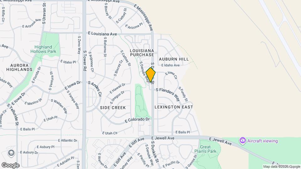 1610 S Danube Way Mapa y Detalles de la Ubicación